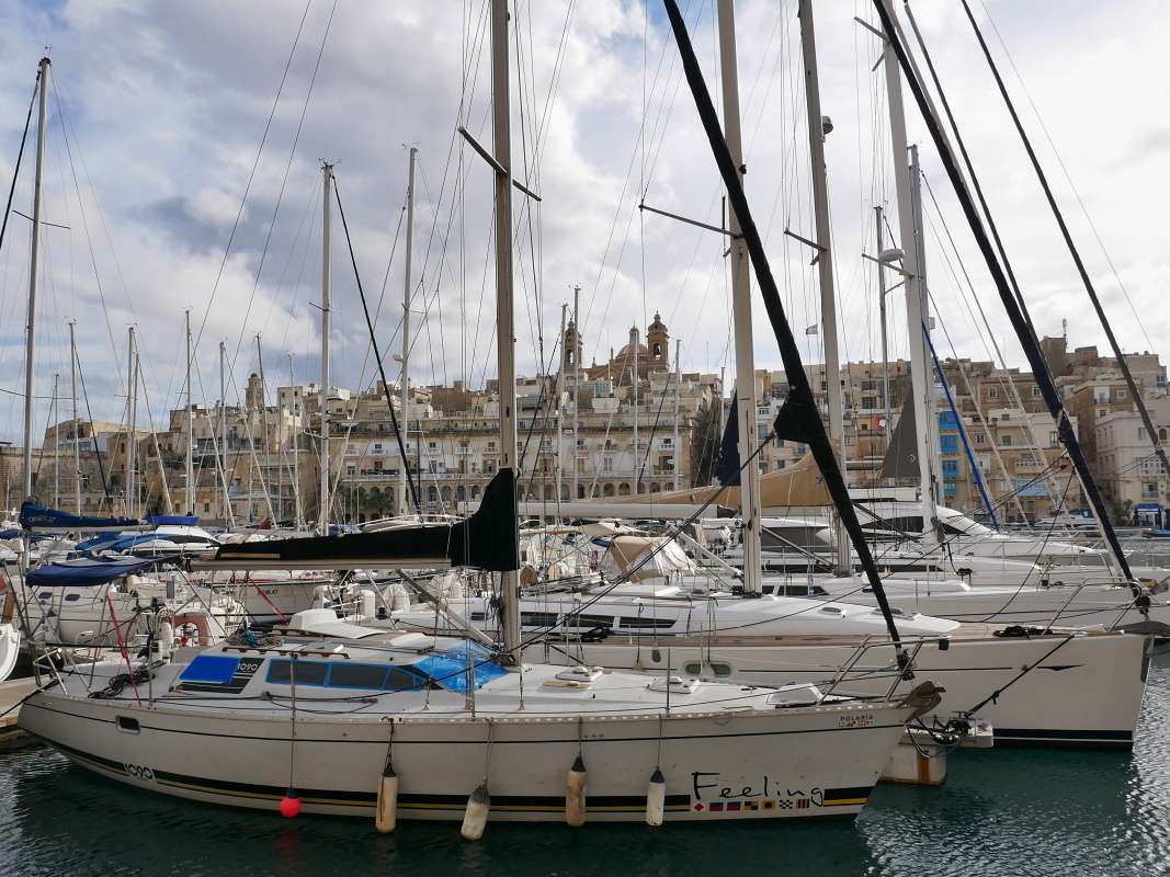 Birgu prístav - výhľad na Sengleu