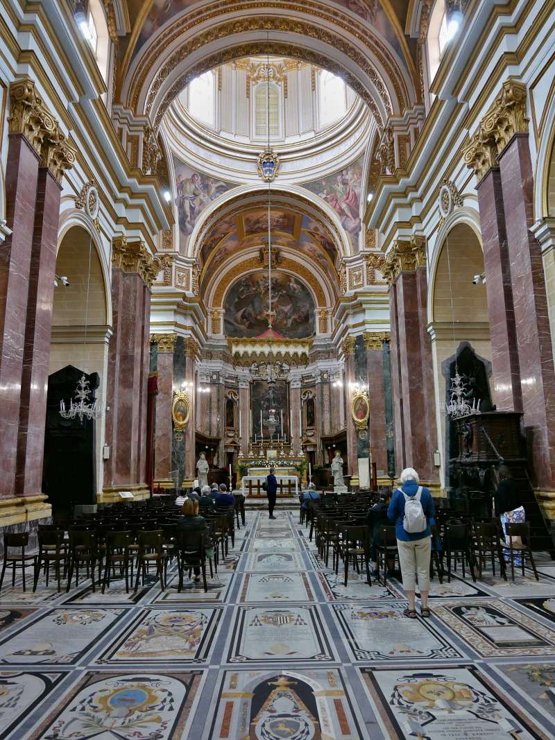Mdina - Katedrála sv. Pavla - hlavná loď