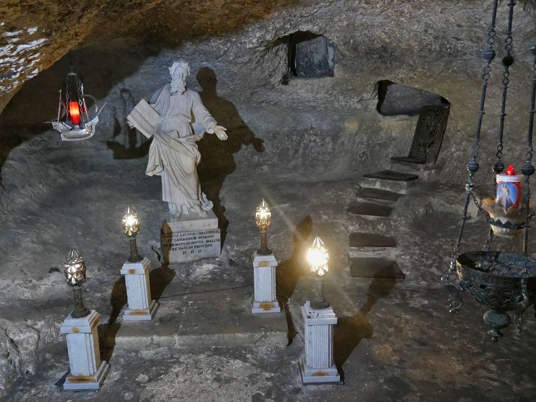 Rabat - Wignacourt Museum, Jaskyňa sv. Pavla - tu žil 3 mesiace v r.60