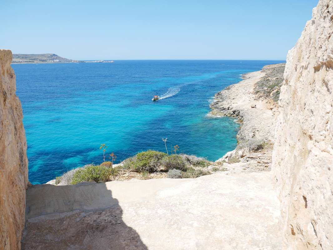 Comino - Batéria Santa Marija, výhľad