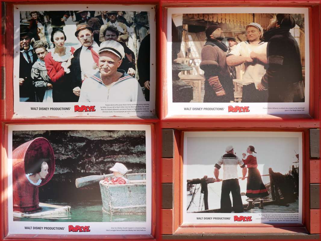 Popeye - vstupujeme, fotky z natáčania filmu na plote