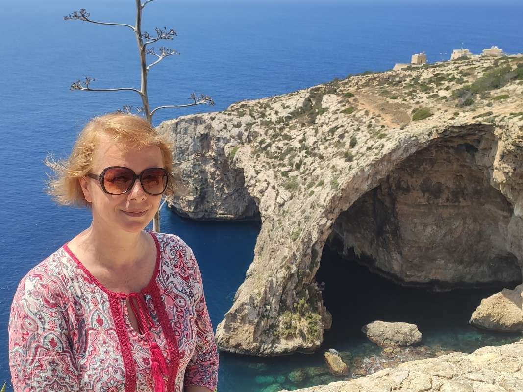 Modrá jaskyňa z vyhliadky