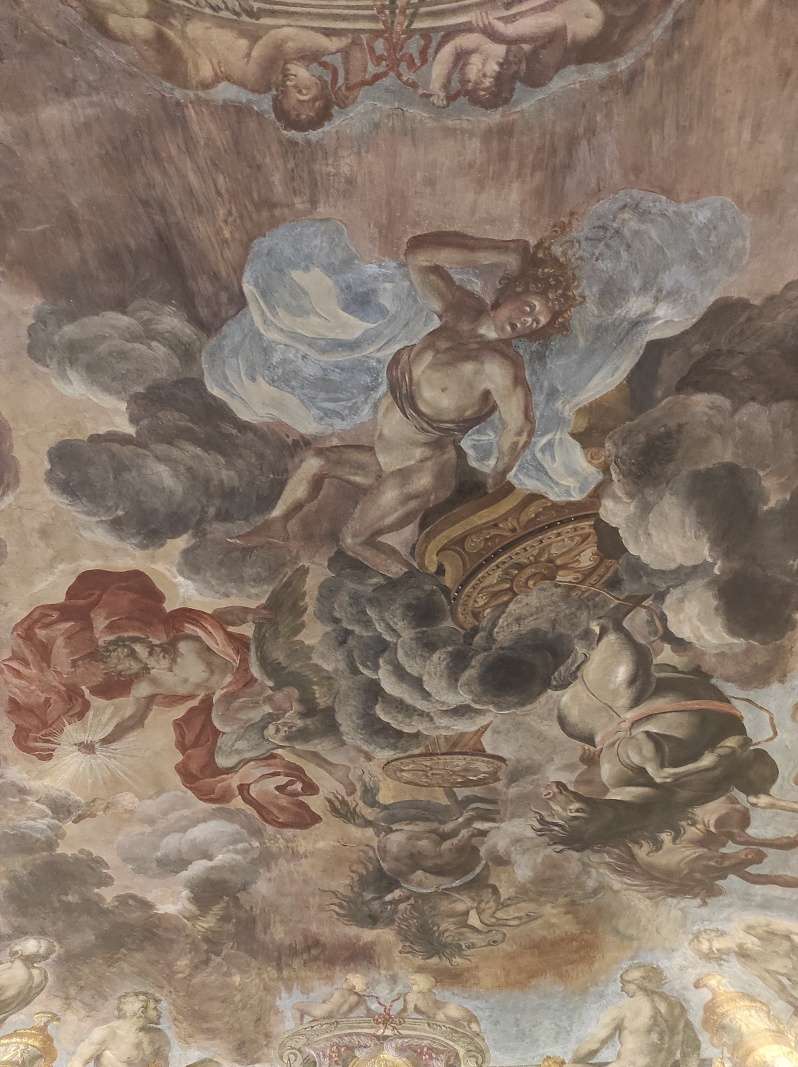 Múzeum Palác Lascaris - Veľký salón, Maľba Pád Faethóna (syn boha Slnka Hélia)