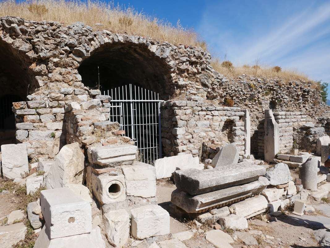 Kryptoportikum - zvyšky vodného potrubia