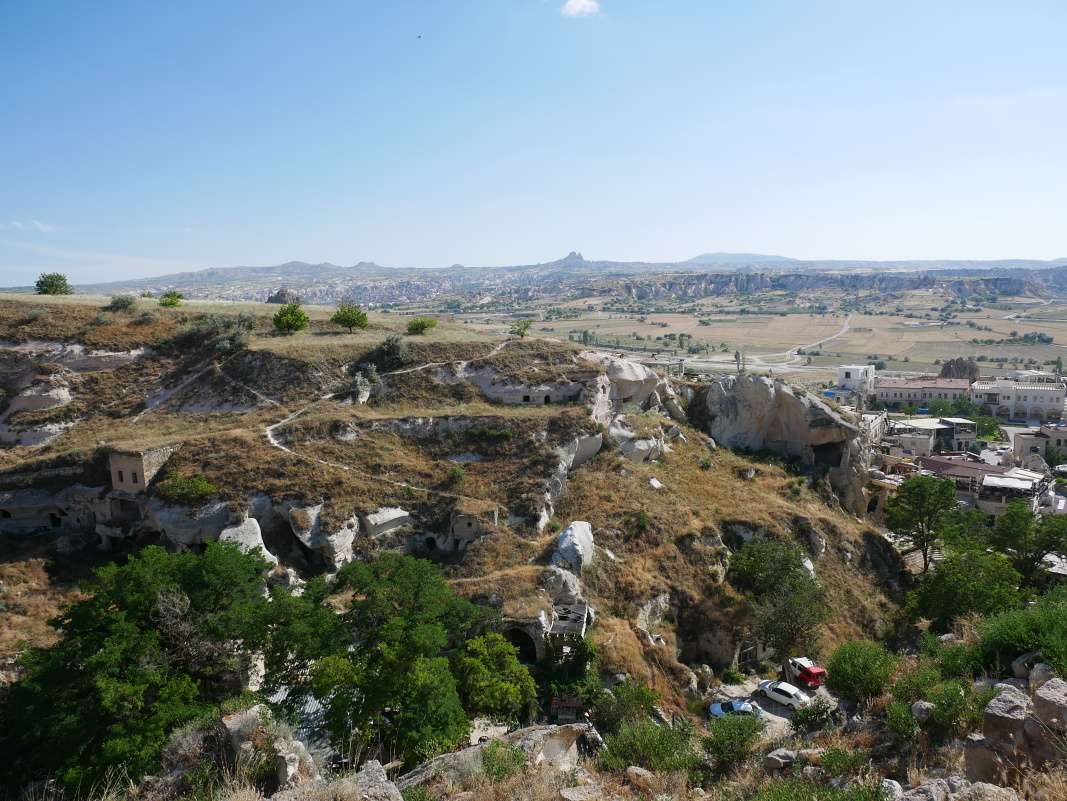 Výhľad na hrad Uçhisar Kalesi