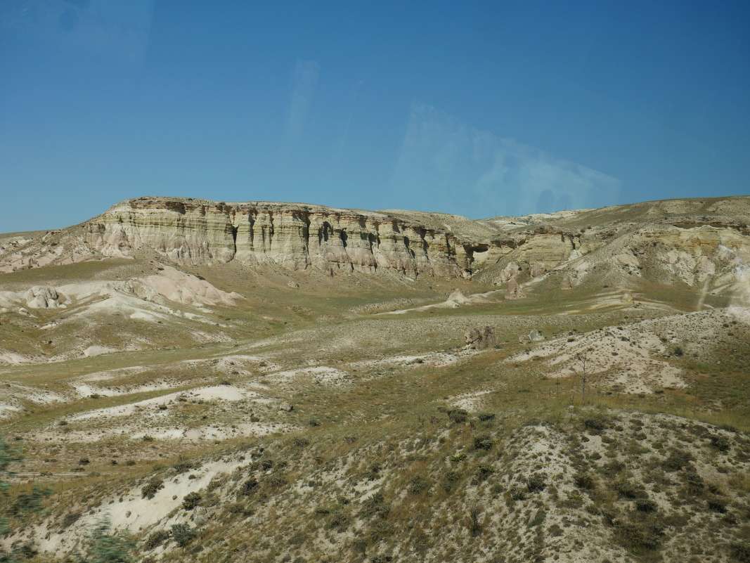 Kapadócia z autobusu