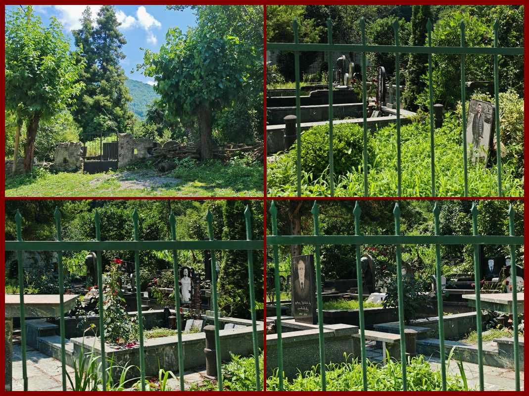 Mirveti cintorín - gruzínsky, s veľkými podobizňami ...