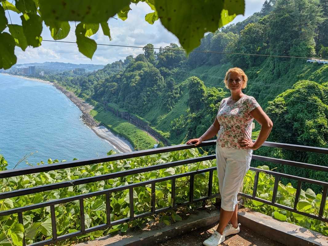 Botanická záhrada, za mnou laná zipline