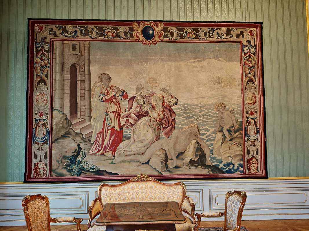 Primaciálny palác, salón, tapiséria Héro a Leandrus