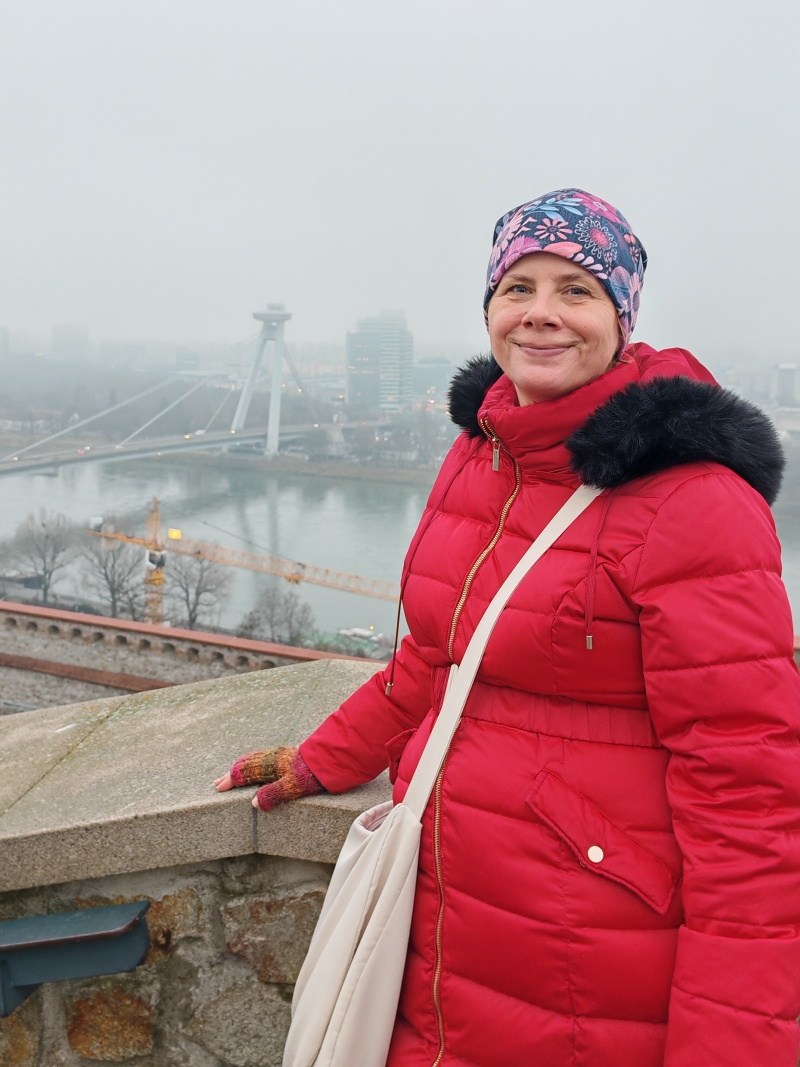 Výhľad z Hradu na Dunaj a Most SNP