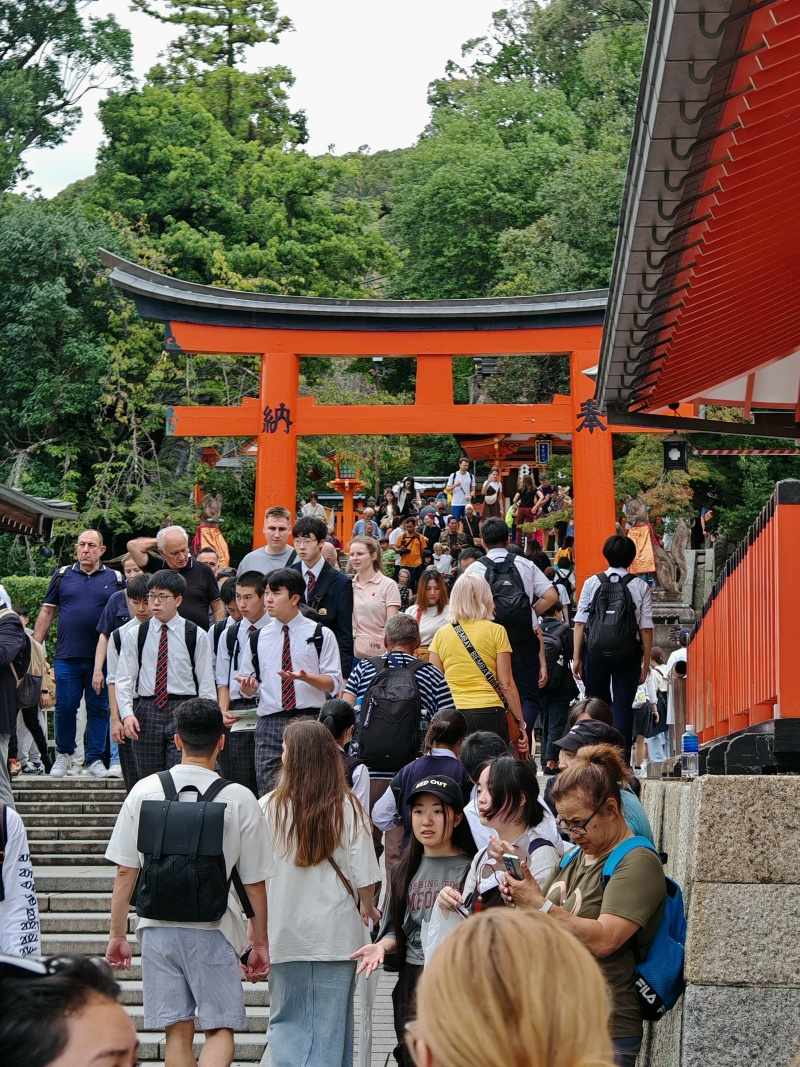 Fushimi Inari-taisha - vstupujeme na horu Inari s torii bránami