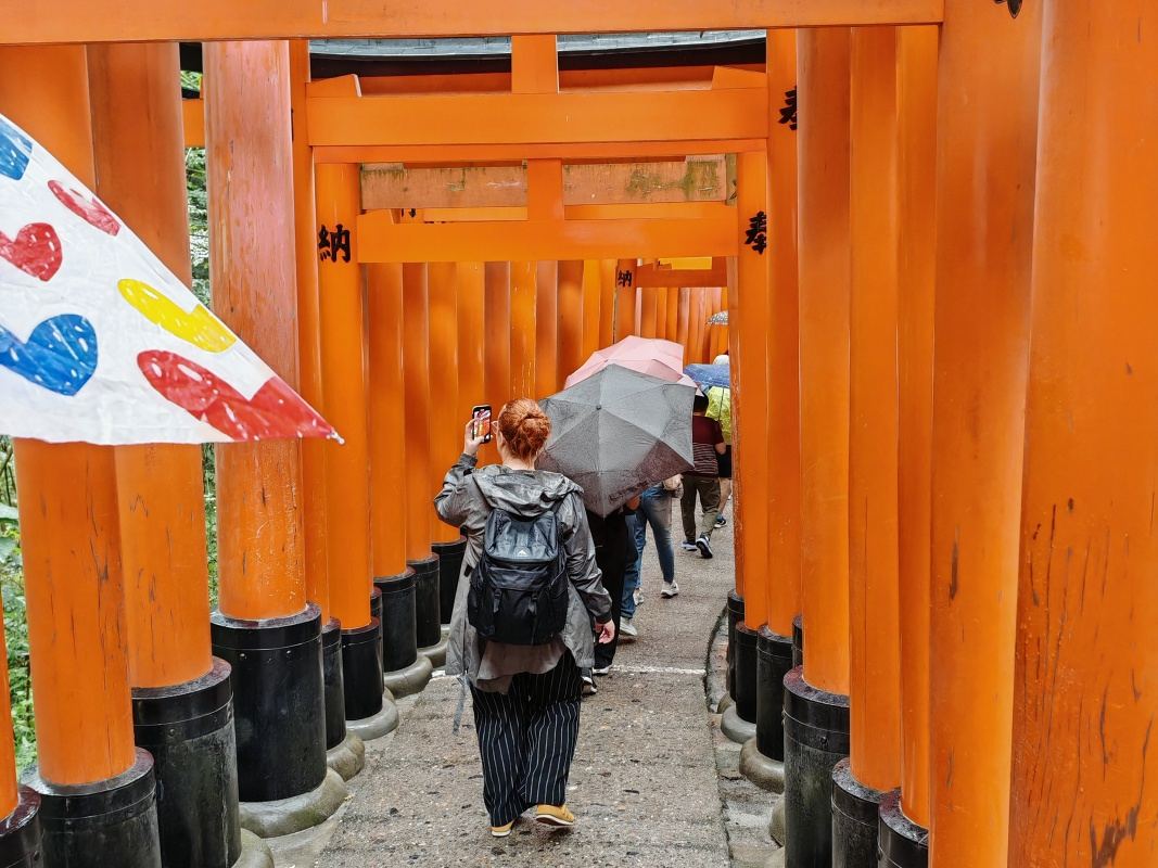 Torii brány plné dáždnikov :)