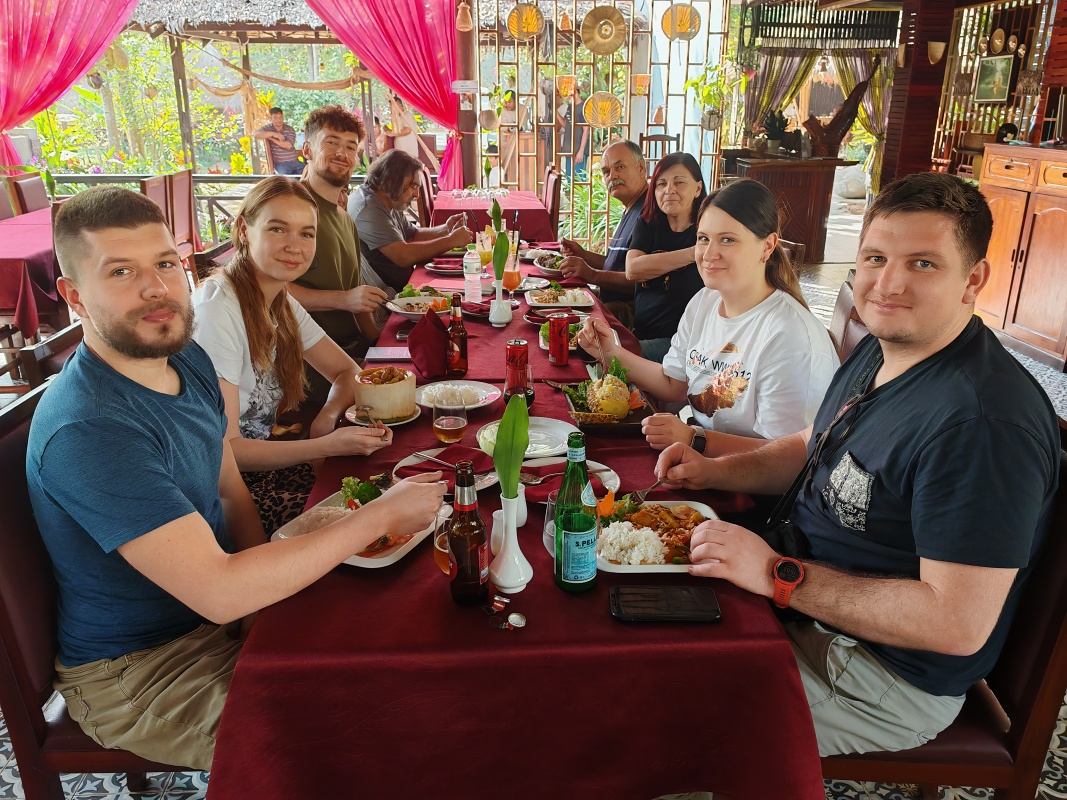 Reštaurácia po ceste do centra Siem Reap