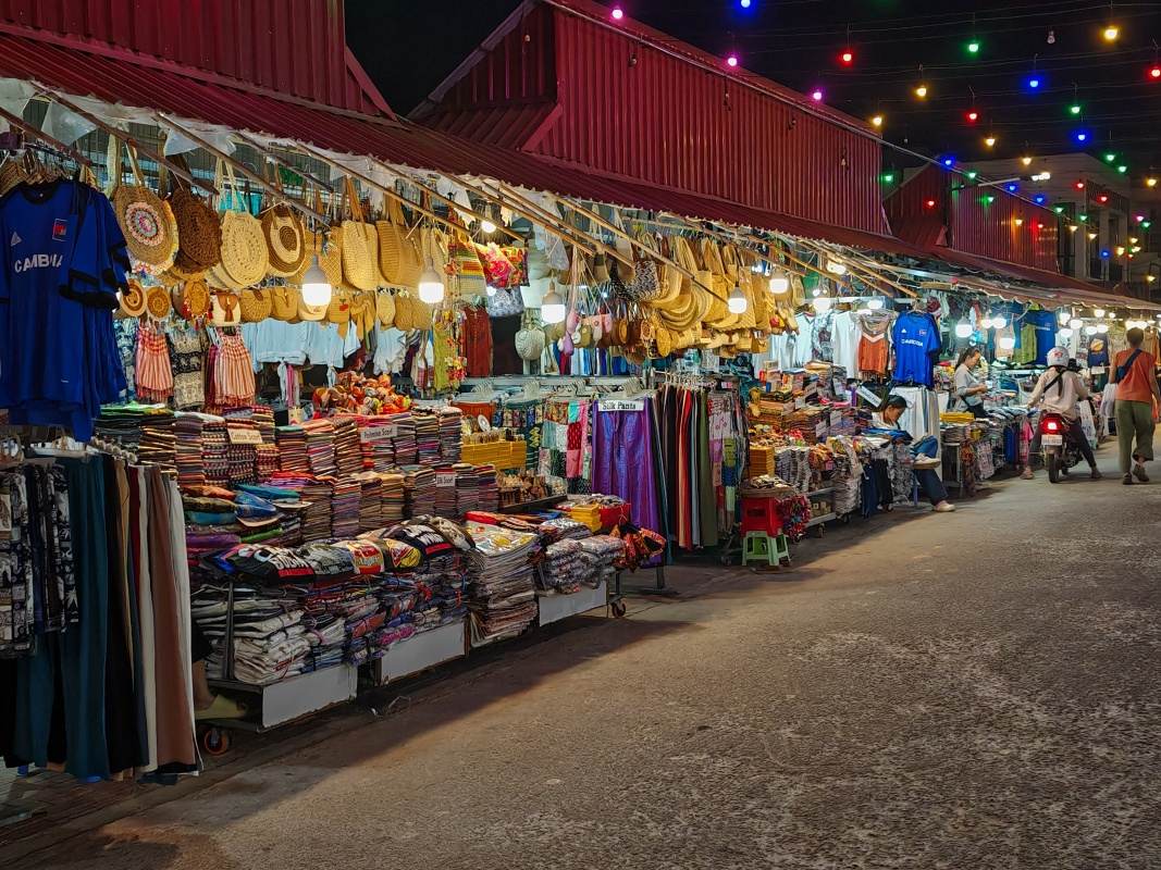Nočný trrh v Siem Reap