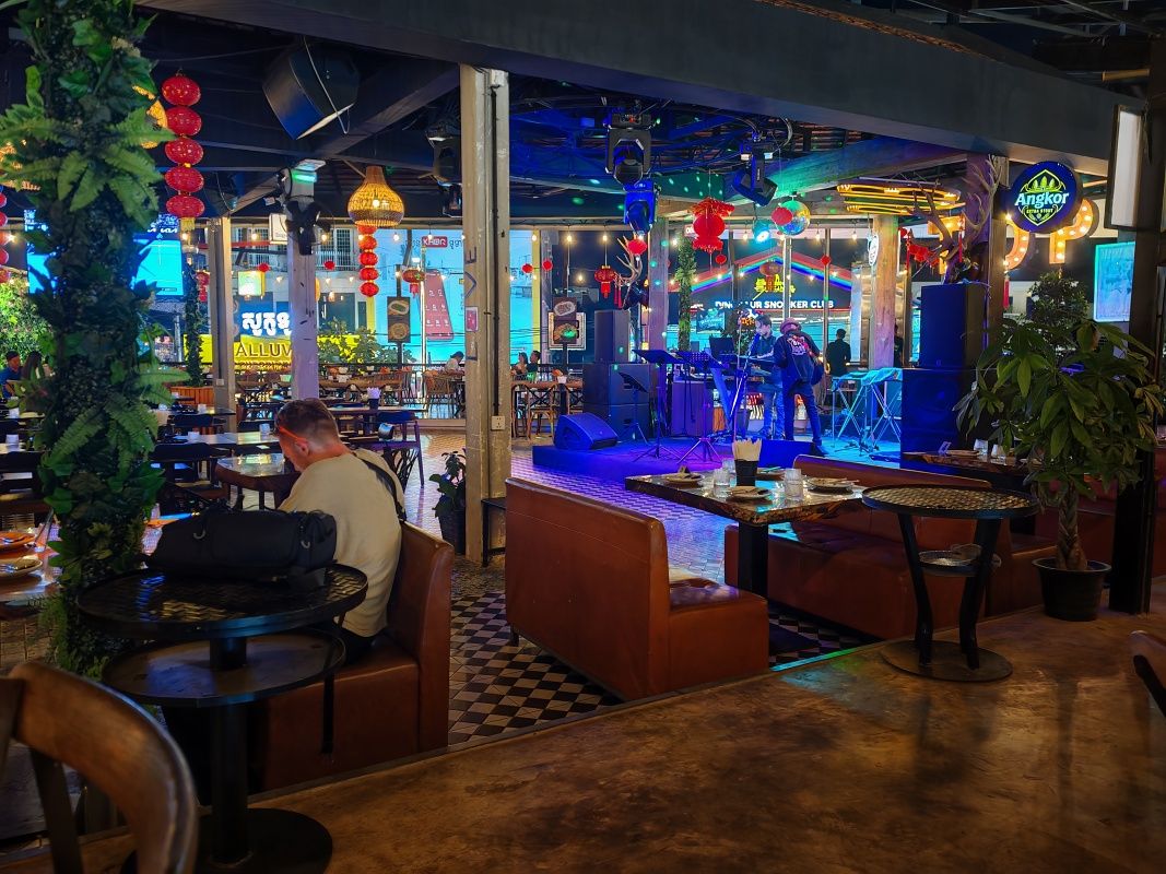 Večerný drink v Siem Reap