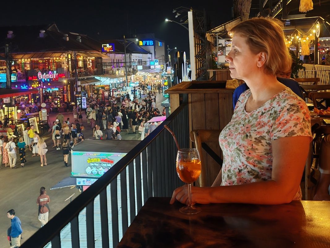 Večerný drink v Siem Reap