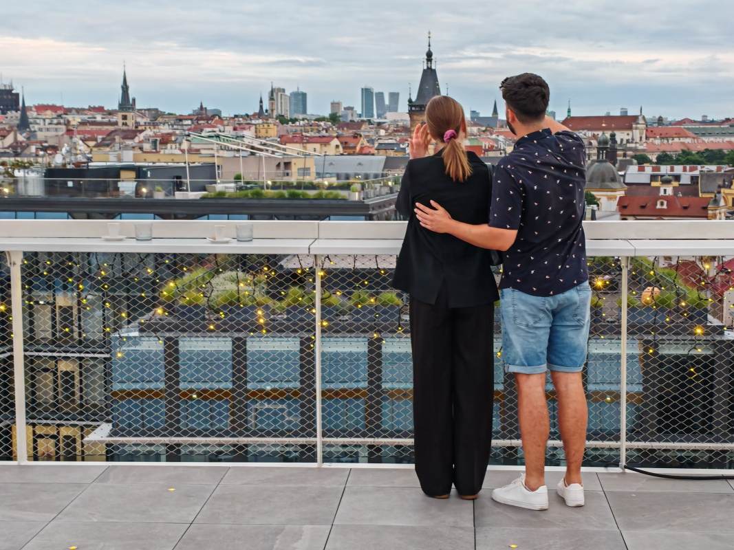 Na vyhliadkovej terase Fly Vista