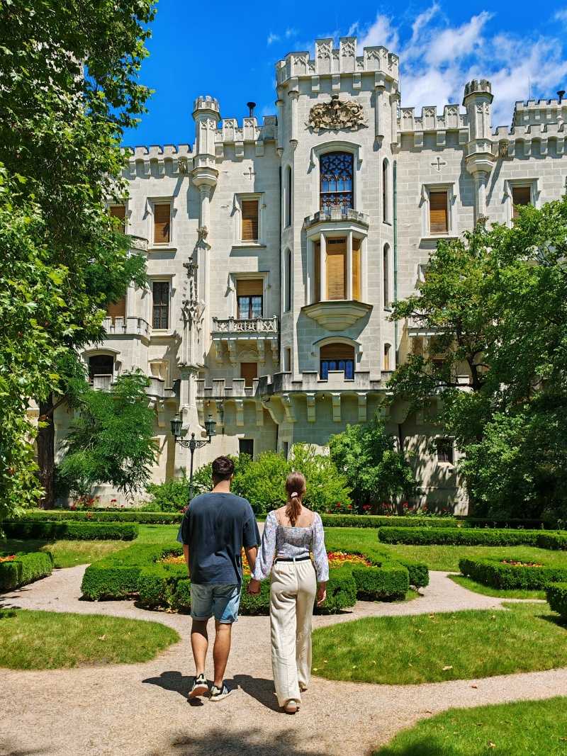 Zadná záhrada zámku Hluboká