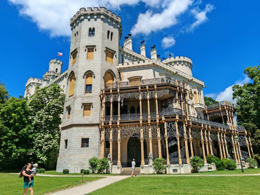 Zadná záhrada zámku Hluboká