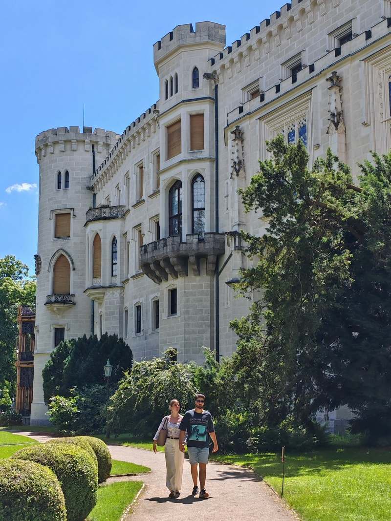 Zadná záhrada zámku Hluboká