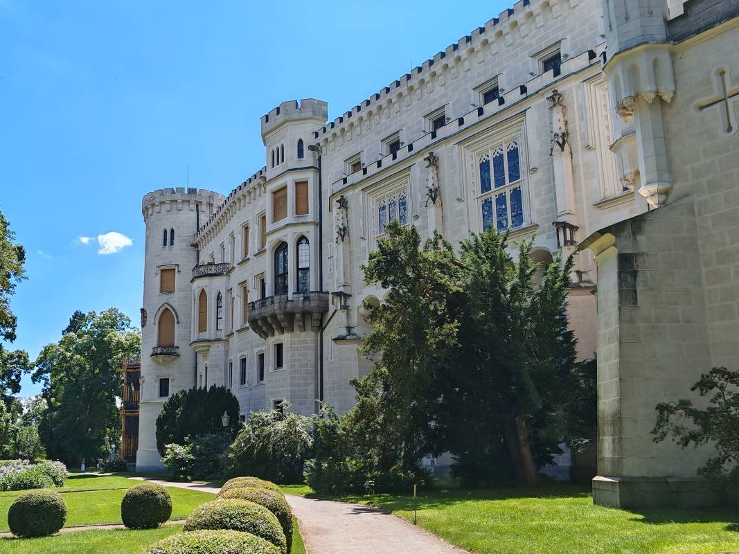 Zadná záhrada zámku Hluboká