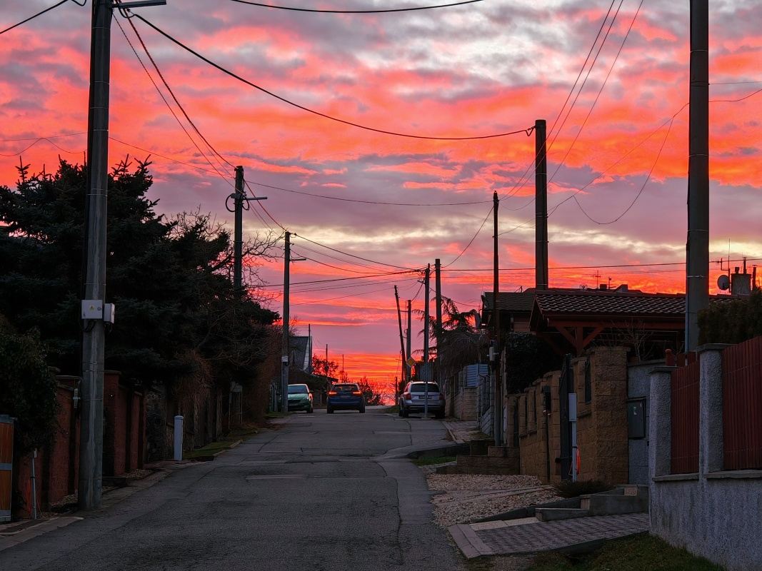 Ružové nebo na Štefana