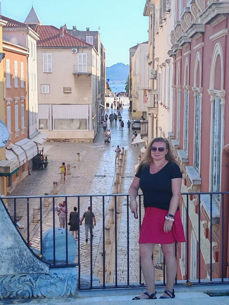 Výhľad z hradieb cez staré mesto k moru