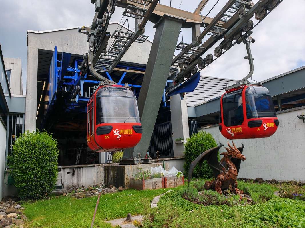 Kriens - dolná stanica lanovky