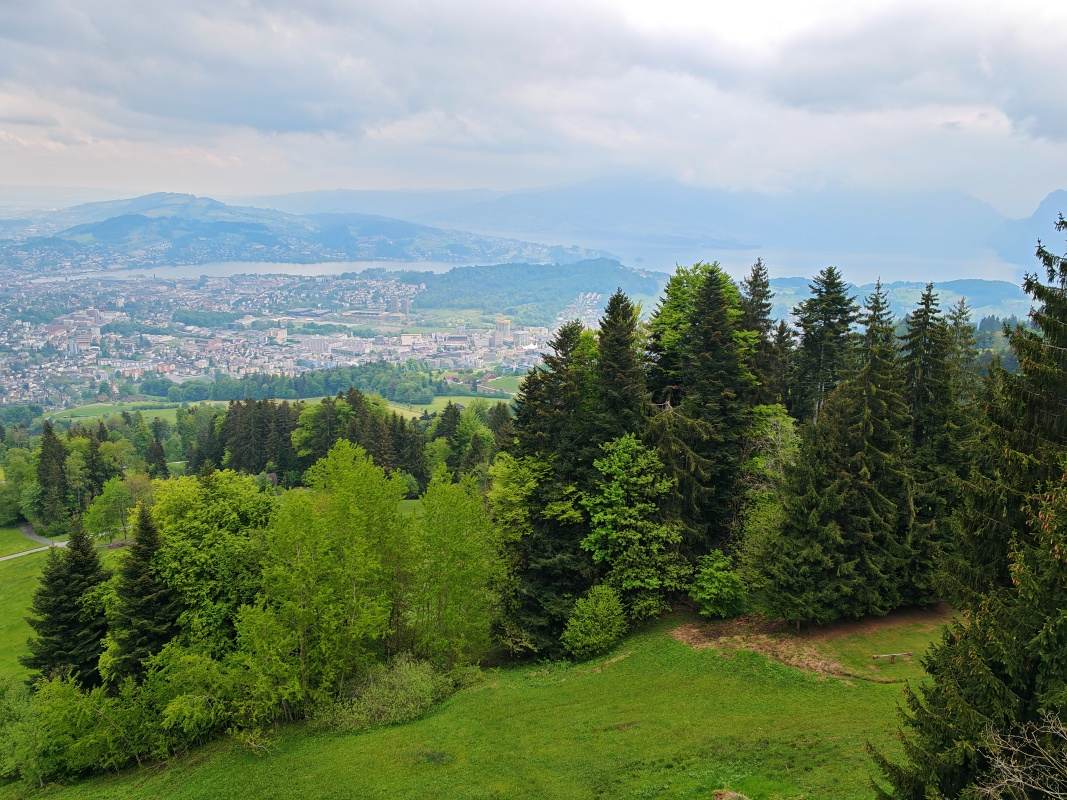 Z Fräkmüntegg do Kriens - asi najlepší výhľad