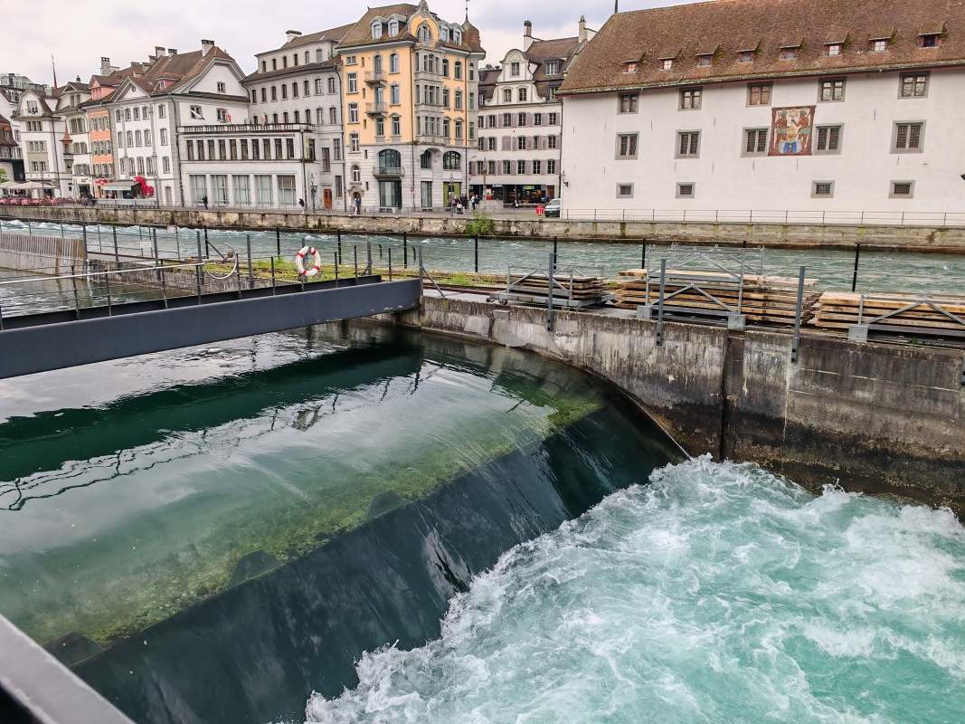 Malá hydroelektráreň na rieke Reuss