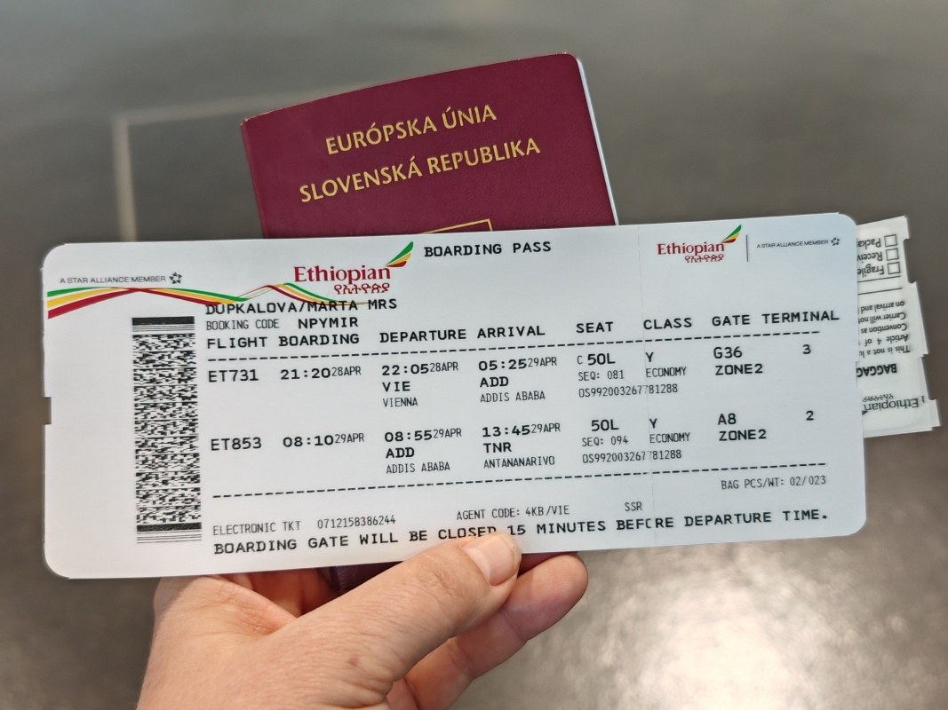 Smer Etiópia a Madagaskar