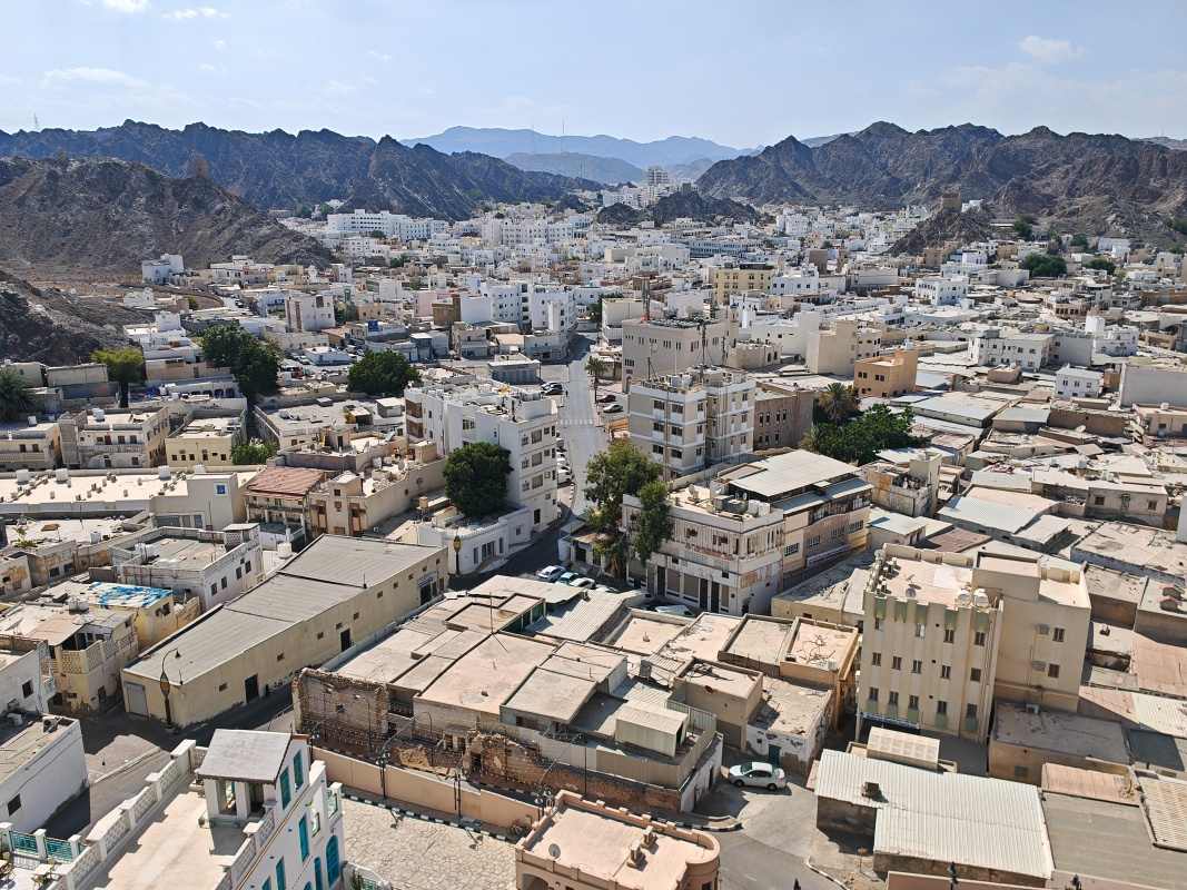 Mutrah Fort, výhľad na Mutrah