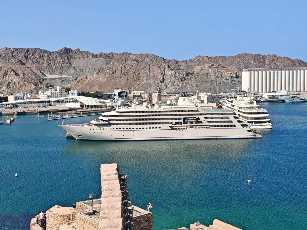 Mutrah Fort, výhľad na Mutrah prístav