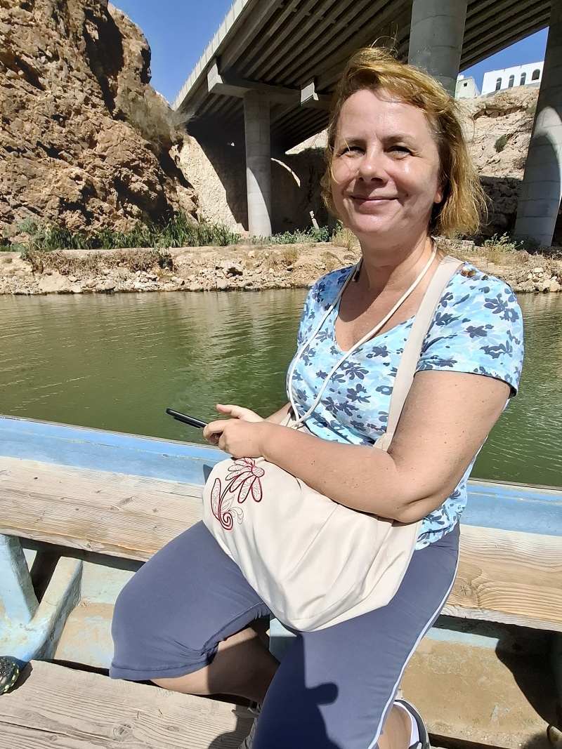 Wadi Shab, na loďke
