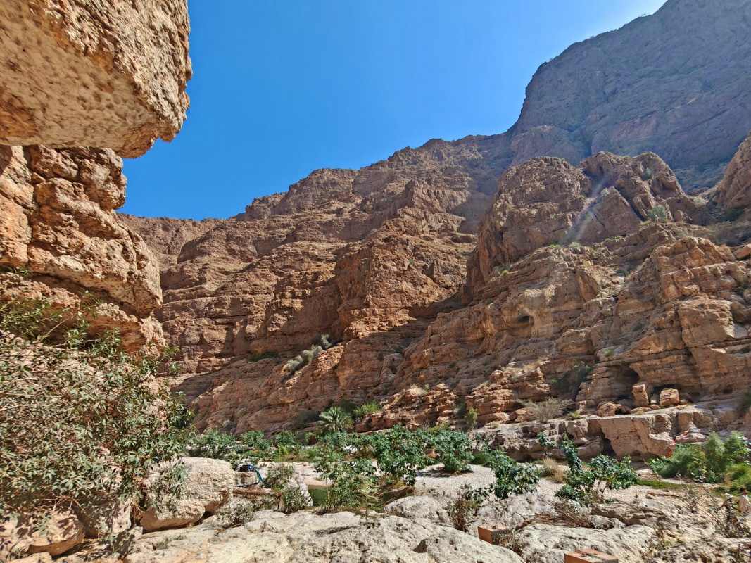 Wadi Shab, častejšie budem fotiť širokouhlo, aby som zachytila reálne okolie