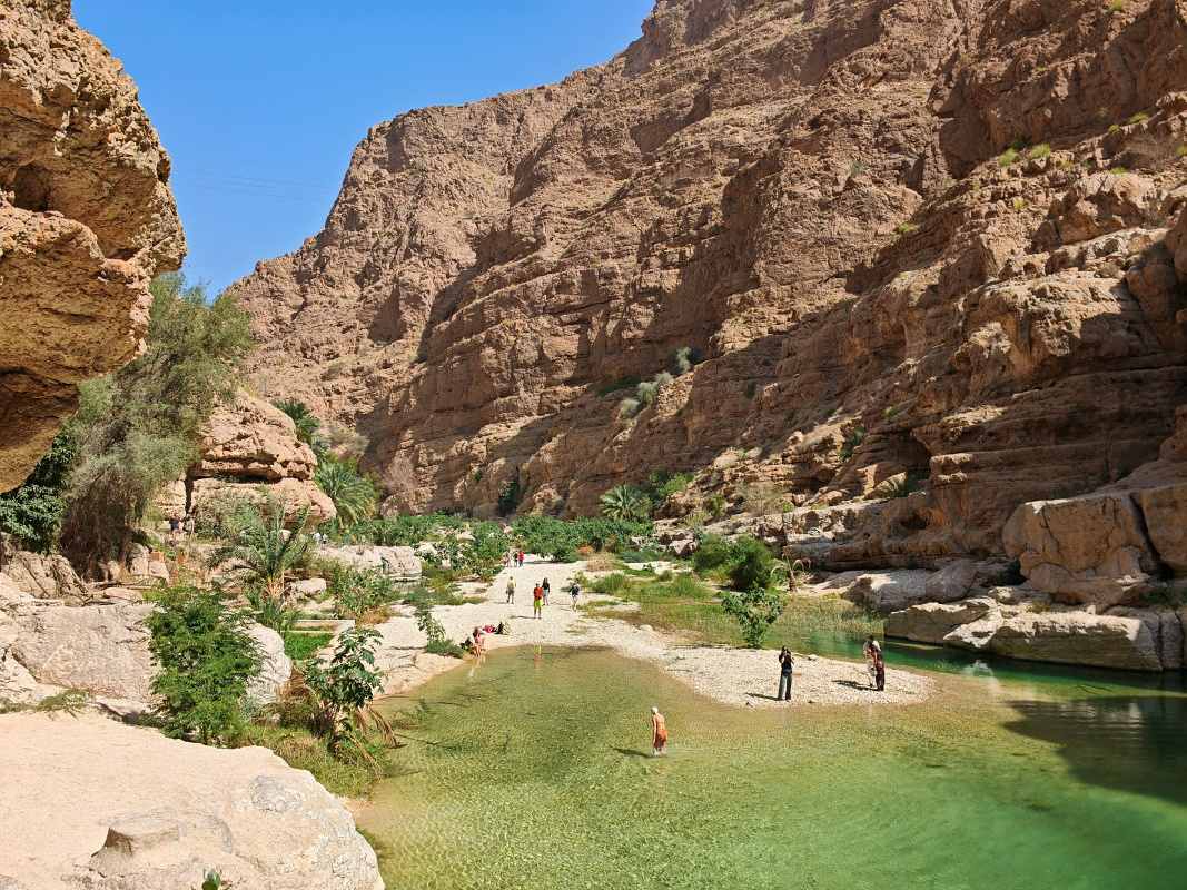 Wadi Shab, tam dole sme boli pred chvíľou