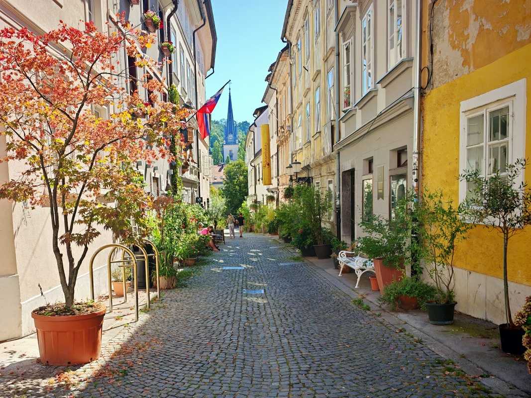 Križevniška ulica, vraj najkrajšia v Ľubľane